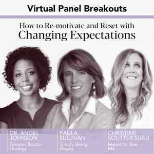 three women posing in promo for virtual event
